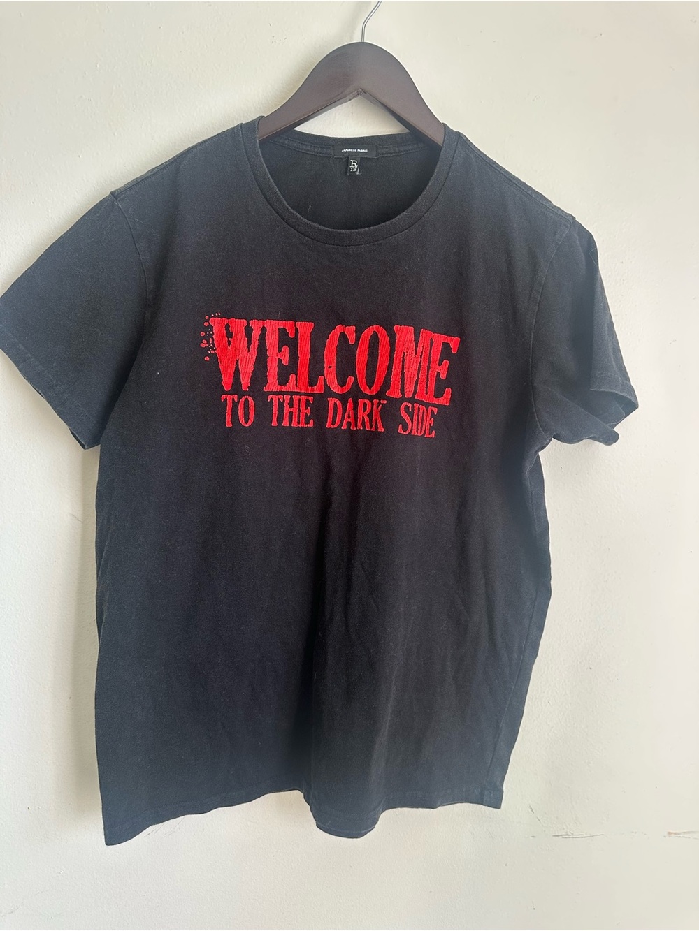 R13 Welcome To The Dark Side Graphic Oversized Tee - Black & Red